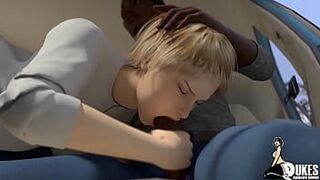 Мама моего лучшего друга сосала мой член в моей машине. - порно видео