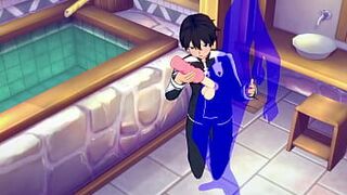 Мастера меча онлайн яой - Кирито мастурбирует - японская азиатская манга, аниме, игра, порно гей - порно видео