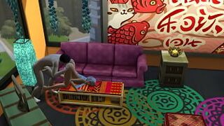 Металлист грубо трахнул хрупкую аниматоршу - порно видео